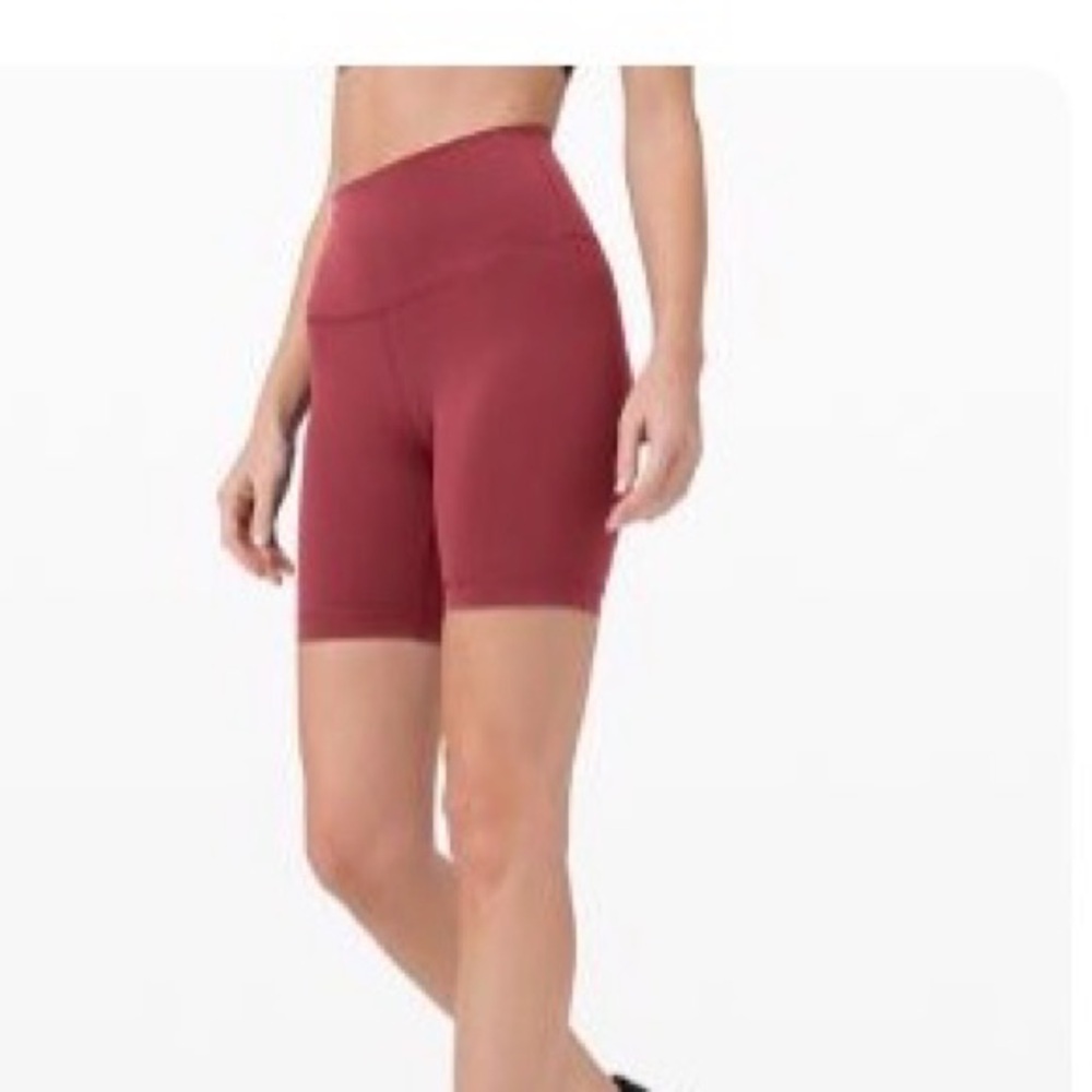 Lululemon Athletica Maroon Bike Shorts